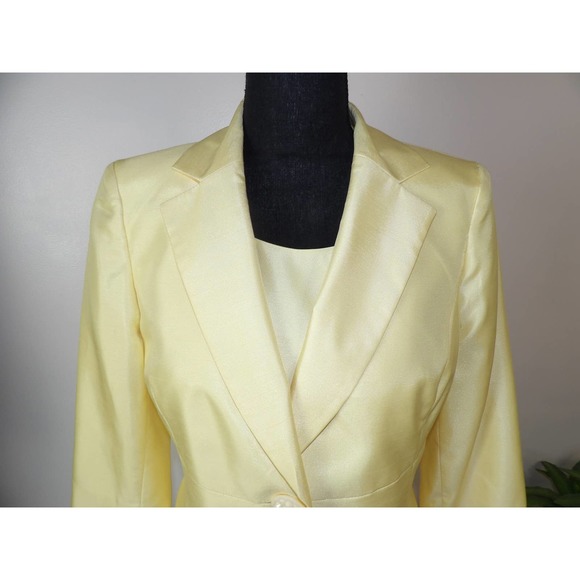 Vintage 80's/90's Classy Yellow Two-Piece Dress Suit / Nwt - Picture 6 of 16